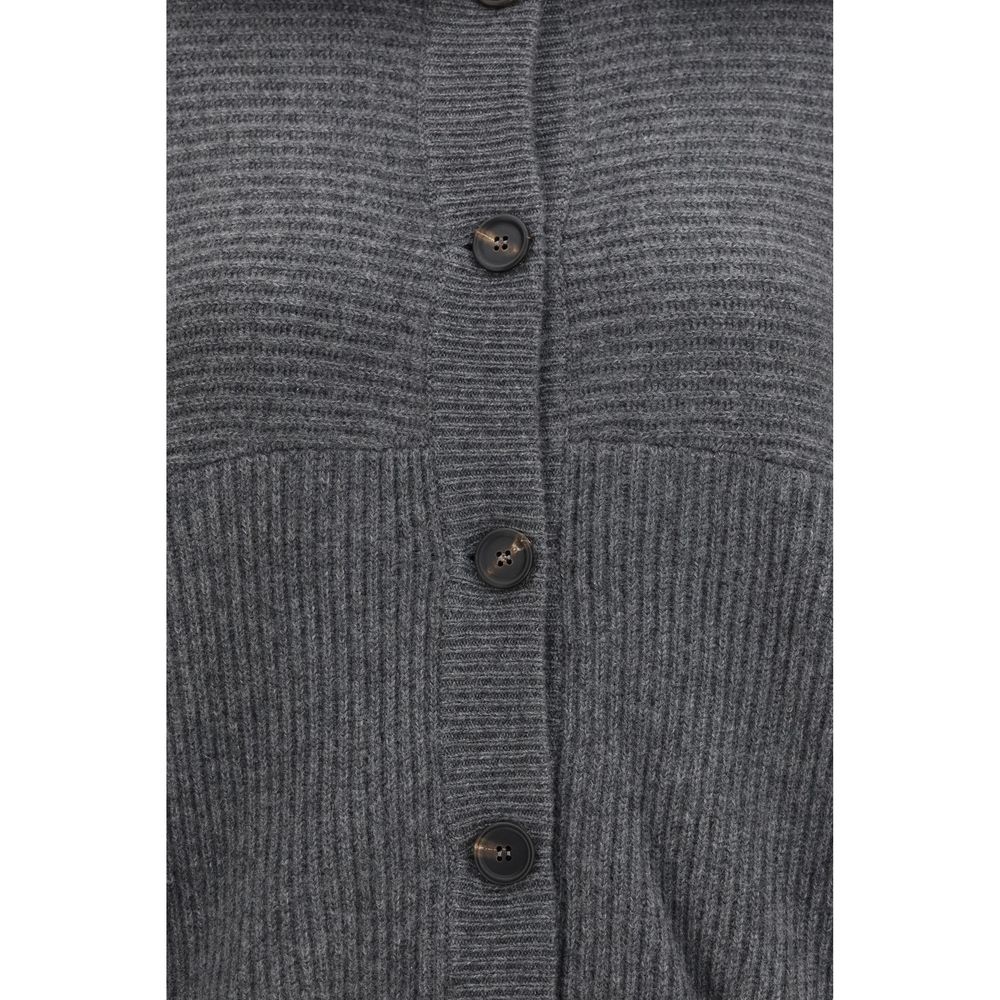 Brunello Cucinelli Grauer Kaschmir-Strickjacke