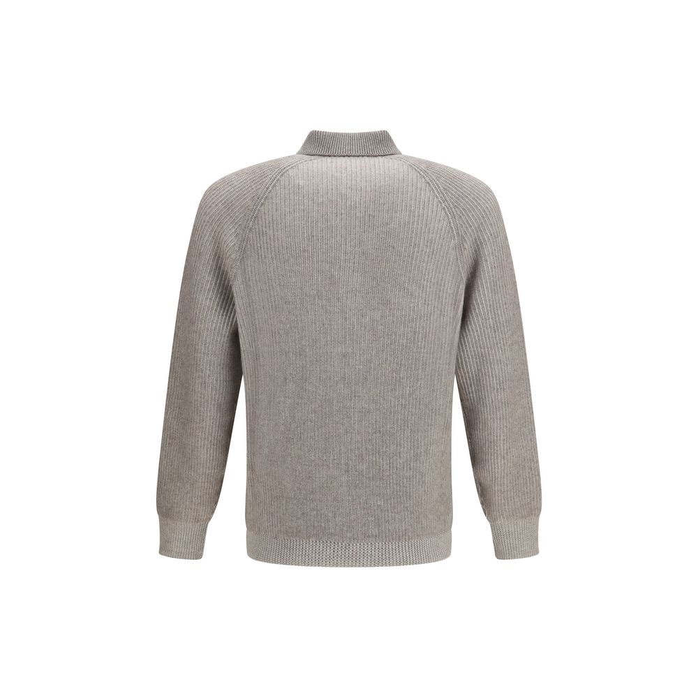 Brunello Cucinelli Grauer Kaschmirpullover