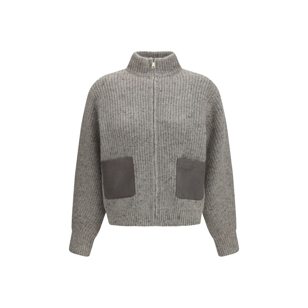 Fabiana Filippi Grauer Oves Aries Wollpullover