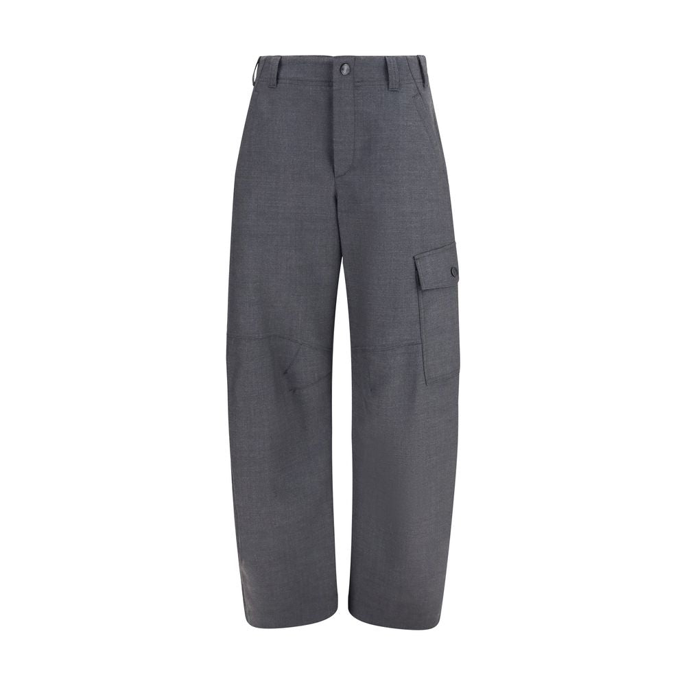Brunello Cucinelli Graue Lammwoll-Cargo-Hose Aries
