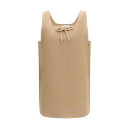 Miu Miu Beige Wool Oves Aries Casual Dress