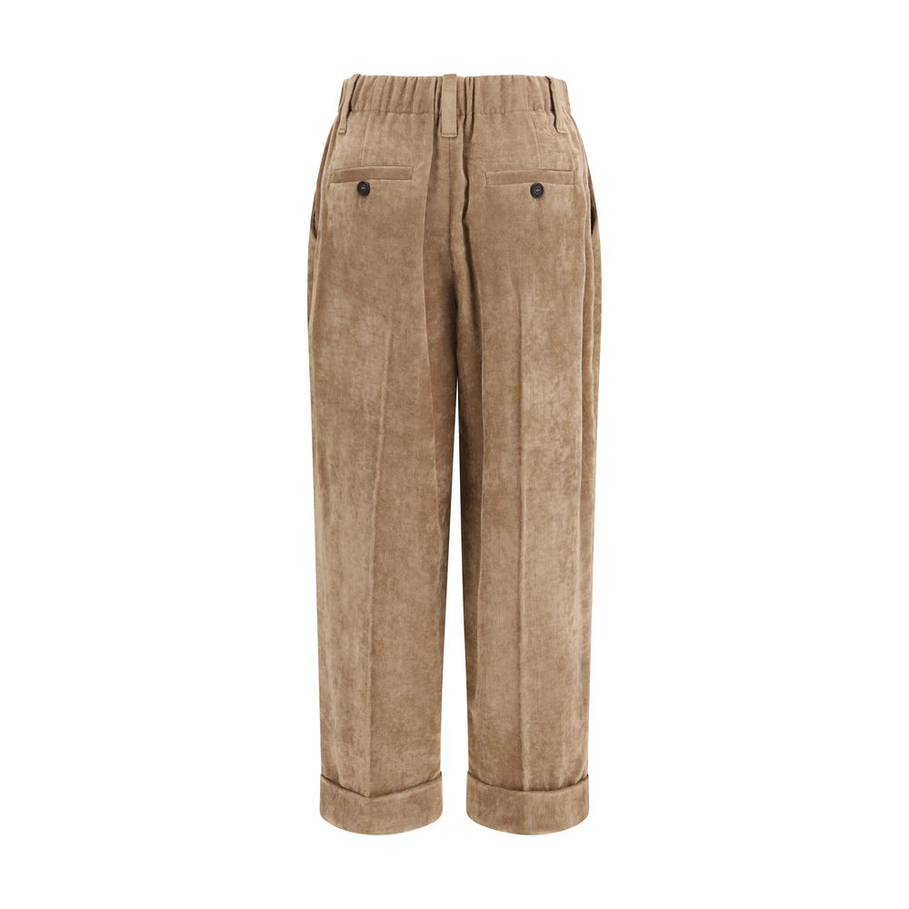 Brunello Cucinelli Braune Viskose-Freizeithose