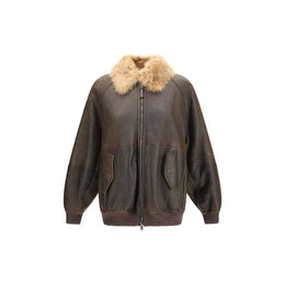 Brunello Cucinelli Brauner Lammleder-Bomber