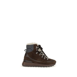 Brunello Cucinelli Braune Schnürstiefel aus Wildleder