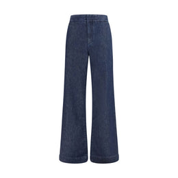 SA SU PHI Blaue Baumwoll-Jeans mit ausgestelltem Bein