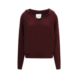 SA SU PHI Bordeaux Kaschmir-Kapuzenpullover