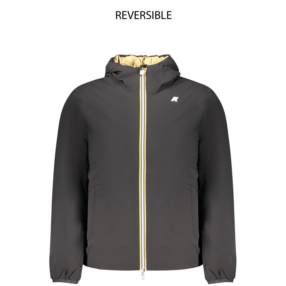 K-WAY Schwarze Nylon Herrenjacke