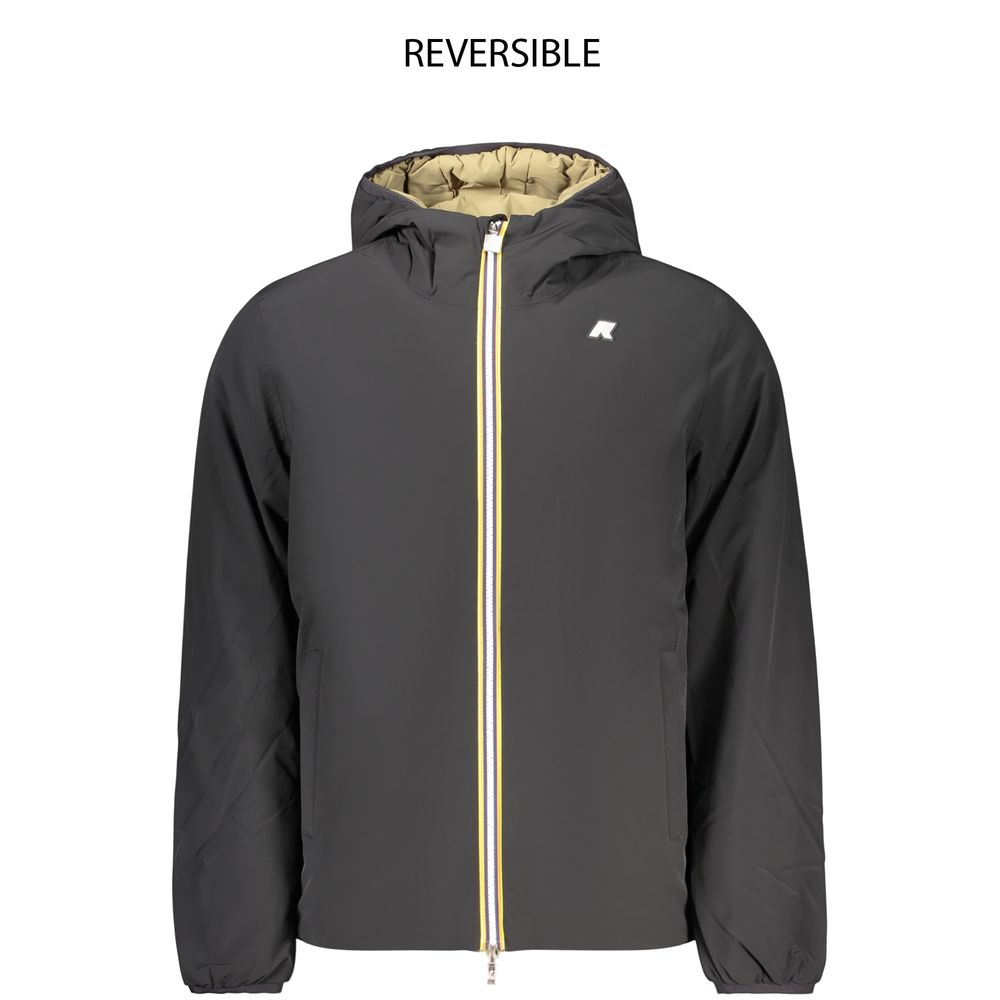 K-WAY Schwarze Nylon Herrenjacke