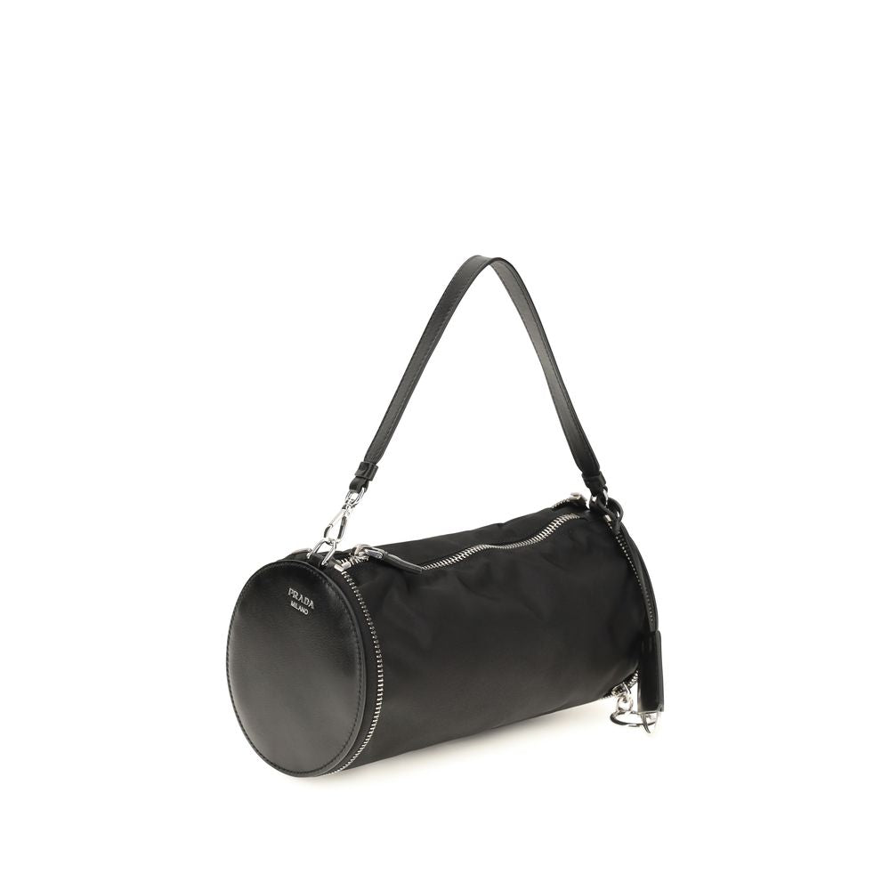 Prada Schwarzer Nylon-Schlüsselanhänger