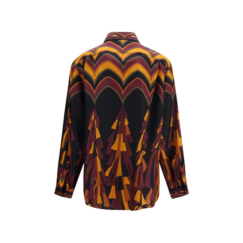 Emilio Pucci Mehrfarbiges Seidenhemd mit Muster