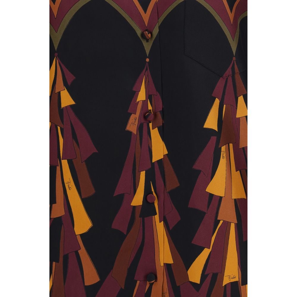 Emilio Pucci Mehrfarbiges Seidenhemd mit Muster