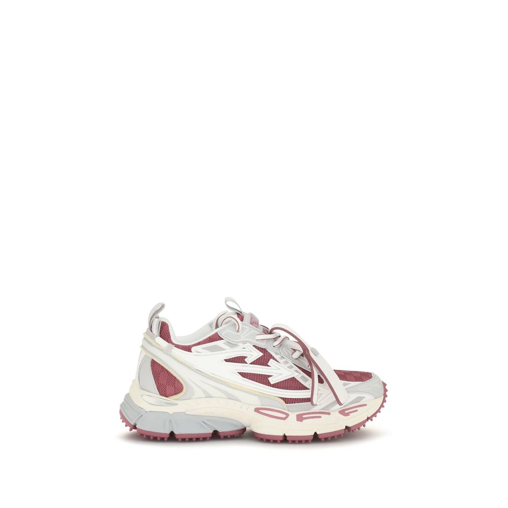 Off-White Weiße Stoff-Sneaker im Athletic-Look