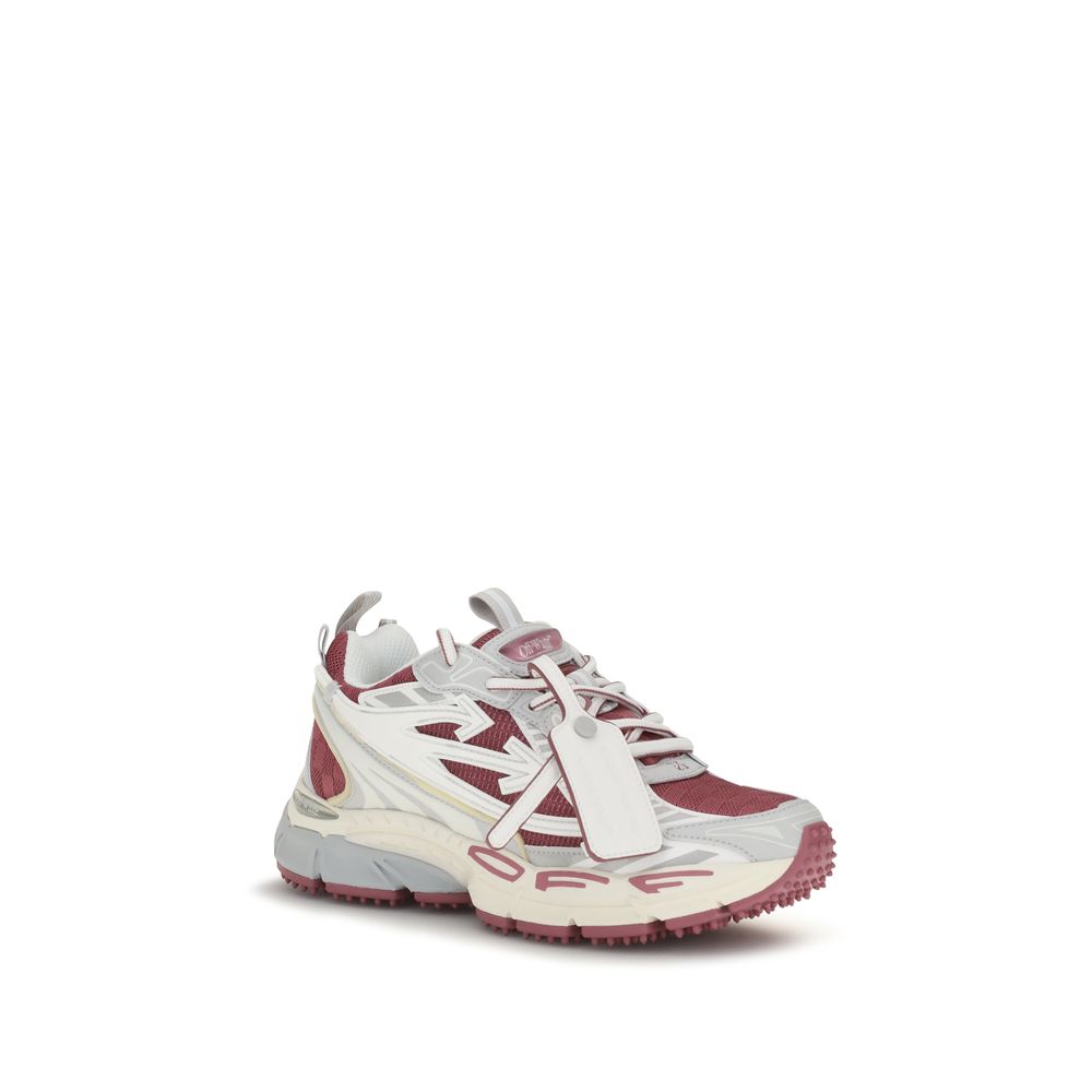 Off-White Weiße Stoff-Sneaker im Athletic-Look
