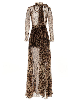 Dolce & Gabbana Braunes Hemdblusenkleid aus Acetat