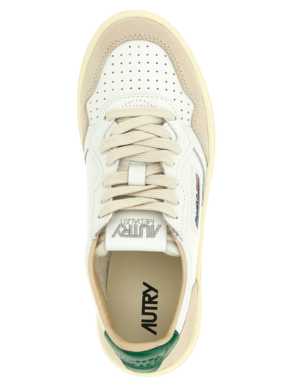 Autry Mehrfarbige Kalbsleder-Sneaker mit niedrigem Schaft