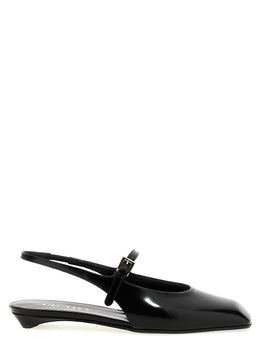 Prada Schwarze Ballerinas aus Kalbsleder