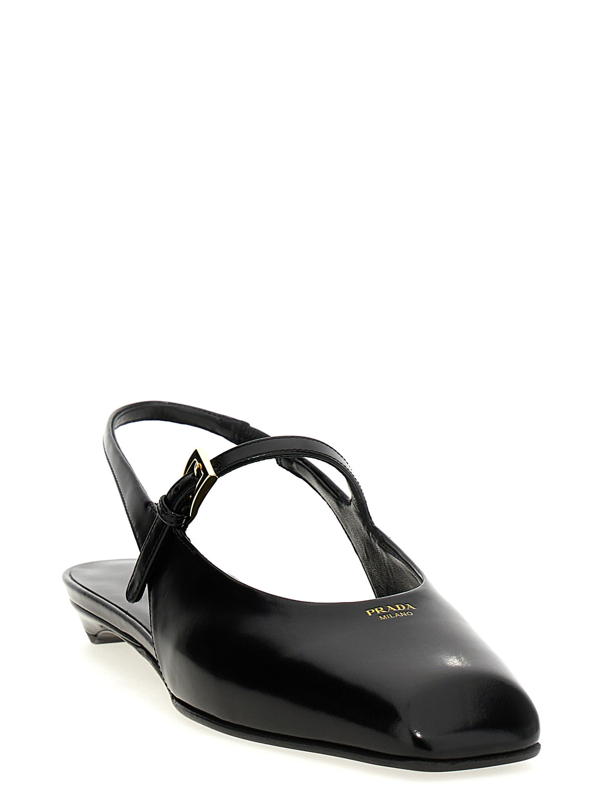Prada Schwarze Ballerinas aus Kalbsleder