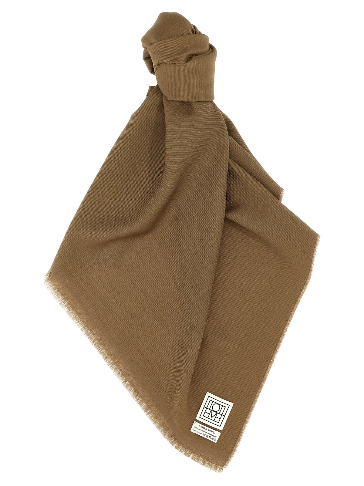 TOTEME Brauner Foulard aus reiner Schurwolle