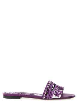 Dolce & Gabbana Lila Baumwoll-Slipper
