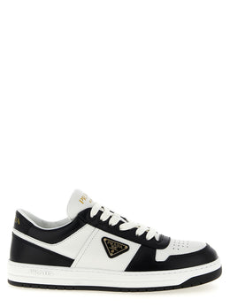 Prada Bicolor Calfskin Low Top Sneakers