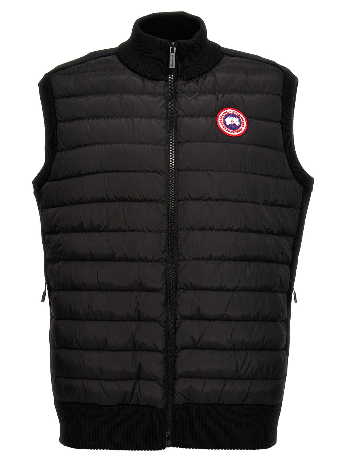Canada Goose Schwarze ärmellose Jacke aus Polyamid