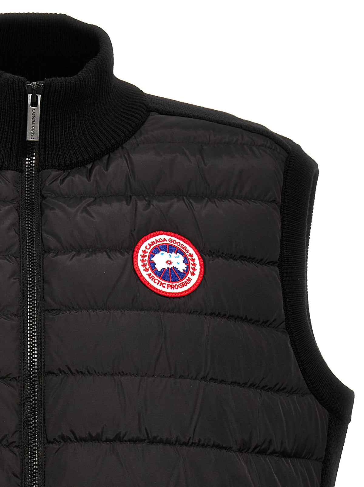 Canada Goose Schwarze ärmellose Jacke aus Polyamid