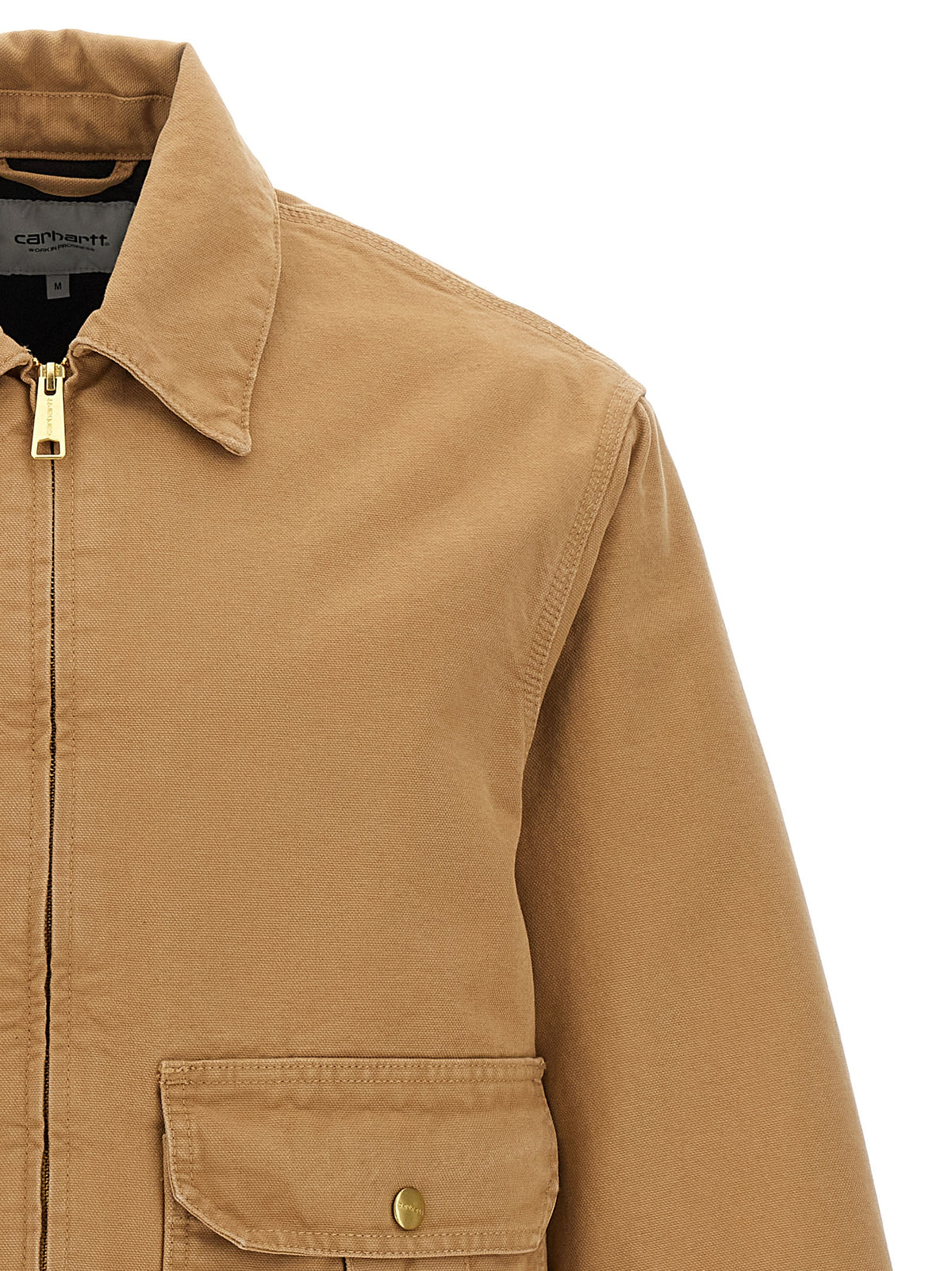 Carhartt Wip Beige Baumwolljacke in voller Länge