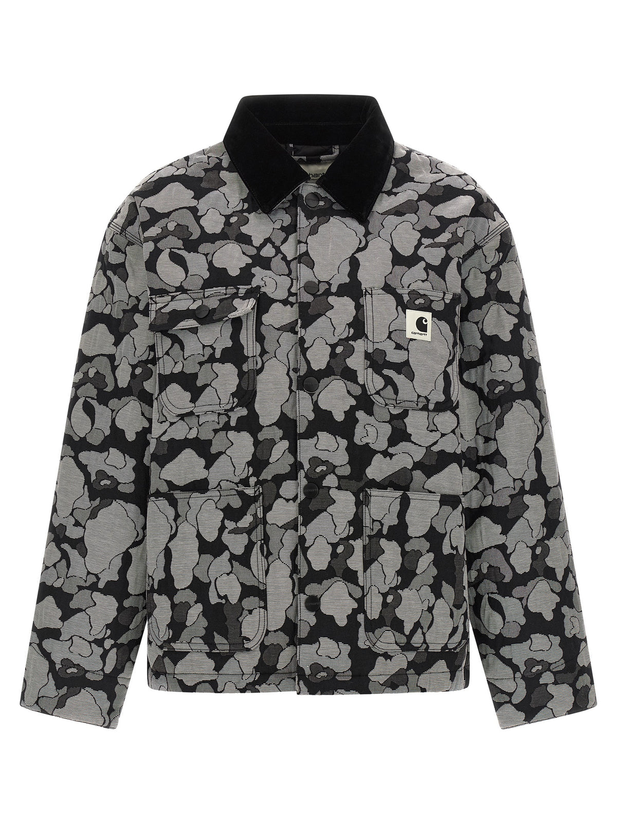 Carhartt Wip Graue Baumwolljacke in voller Länge