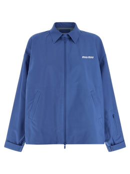 Miu Miu Blauer Pullover aus recyceltem Polyester