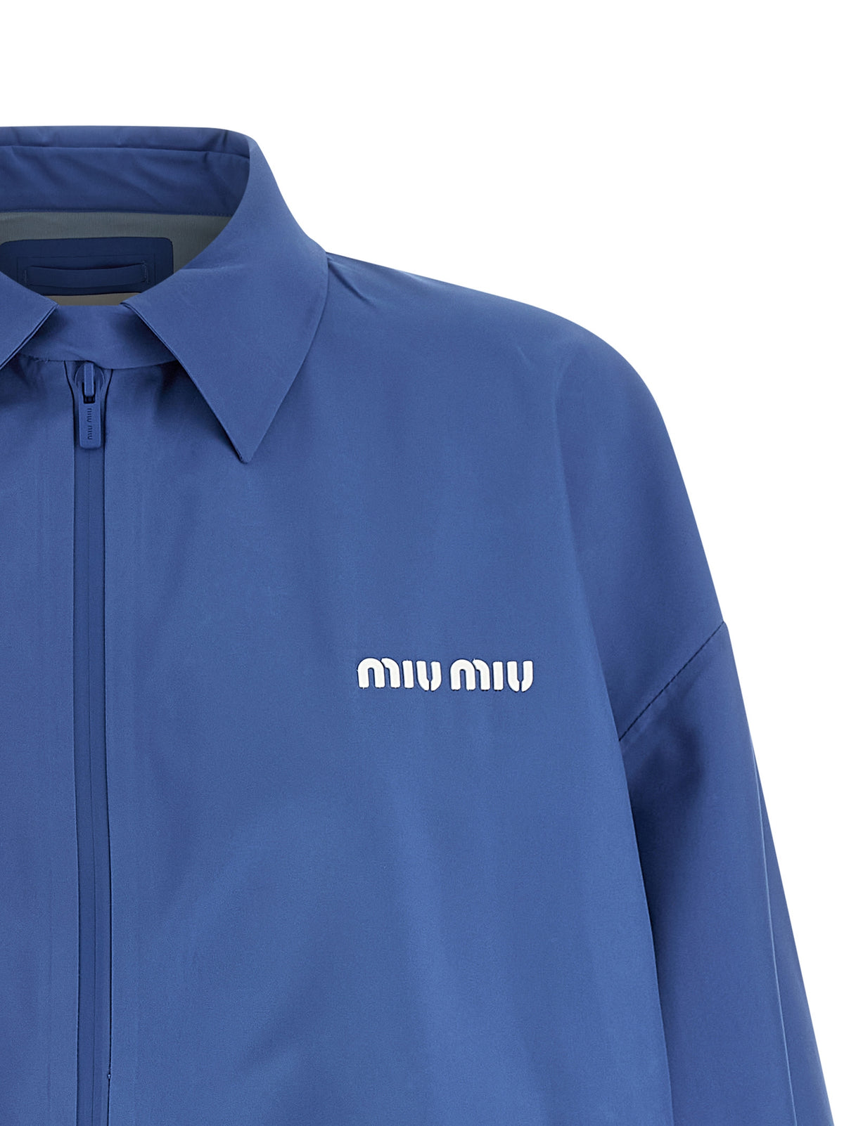 Miu Miu Blauer Pullover aus recyceltem Polyester