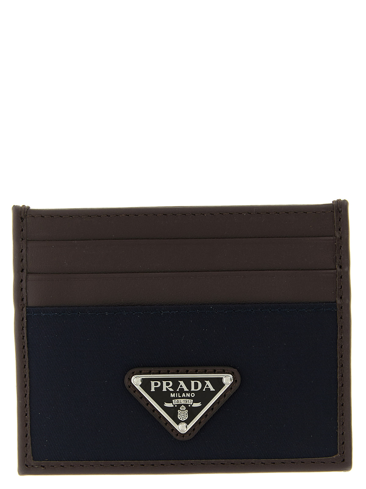 Prada Kartenetui aus blauem recyceltem Polyamid