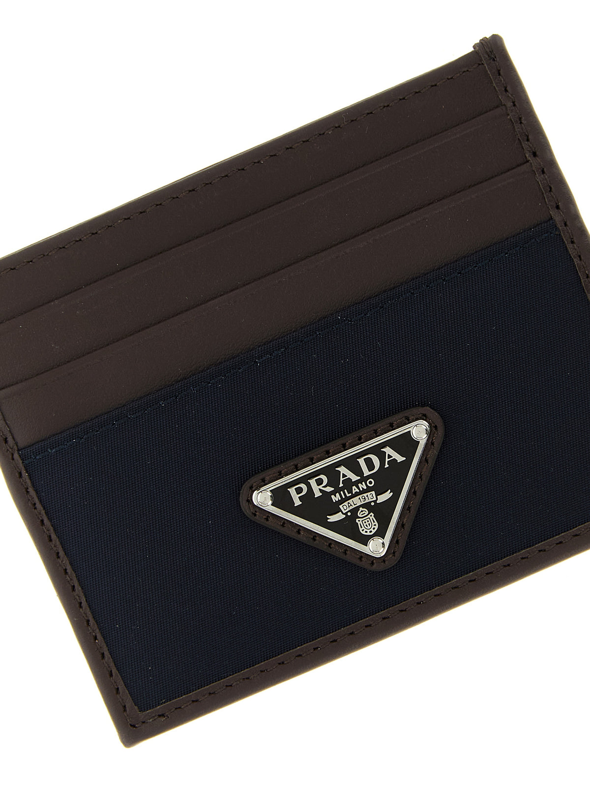 Prada Kartenetui aus blauem recyceltem Polyamid