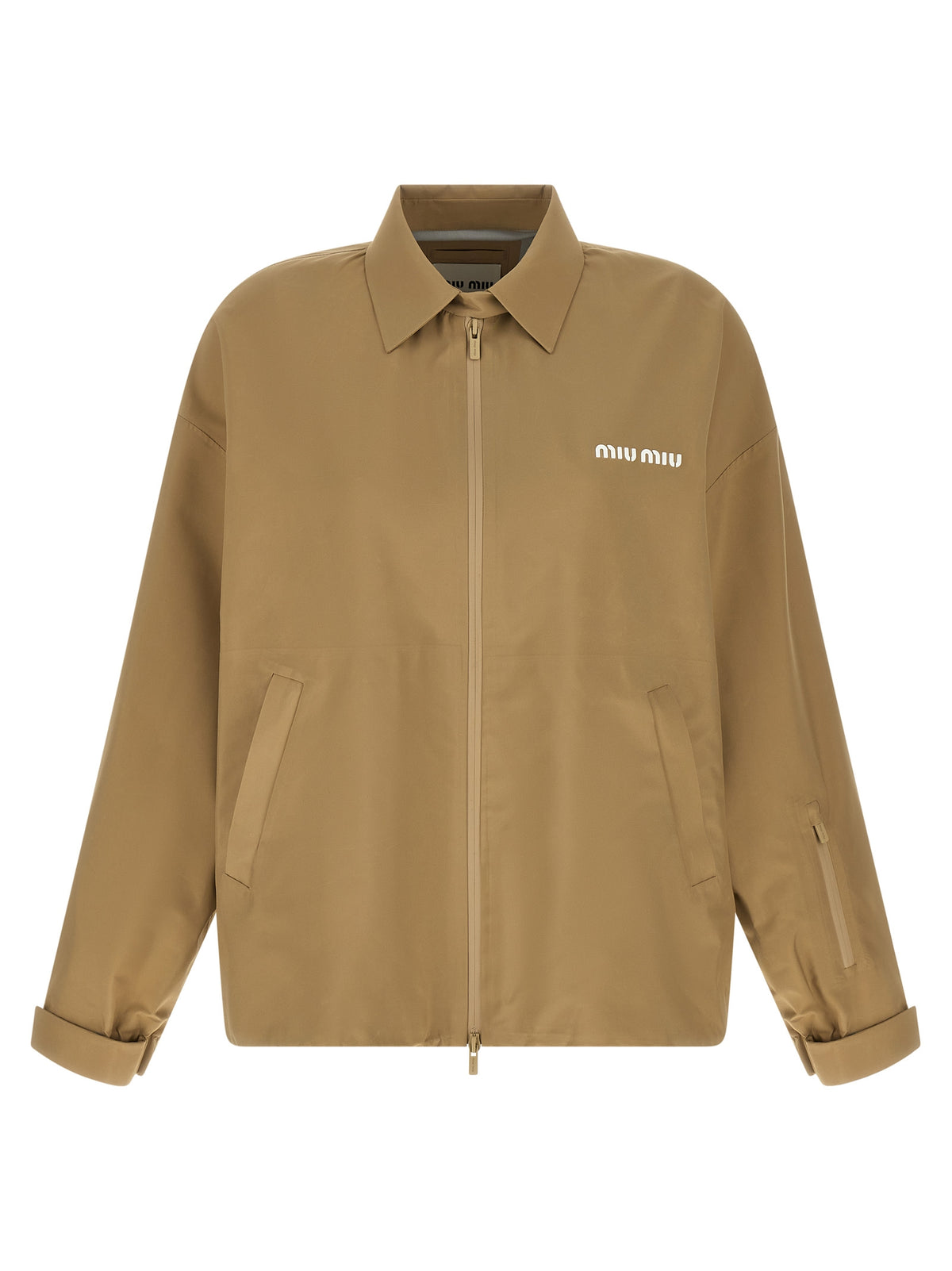 Miu Miu Beige Jacke aus recyceltem Polyester