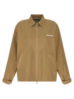 Miu Miu Beige Jacke aus recyceltem Polyester