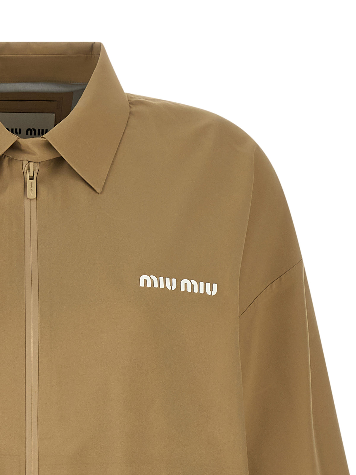Miu Miu Beige Jacke aus recyceltem Polyester