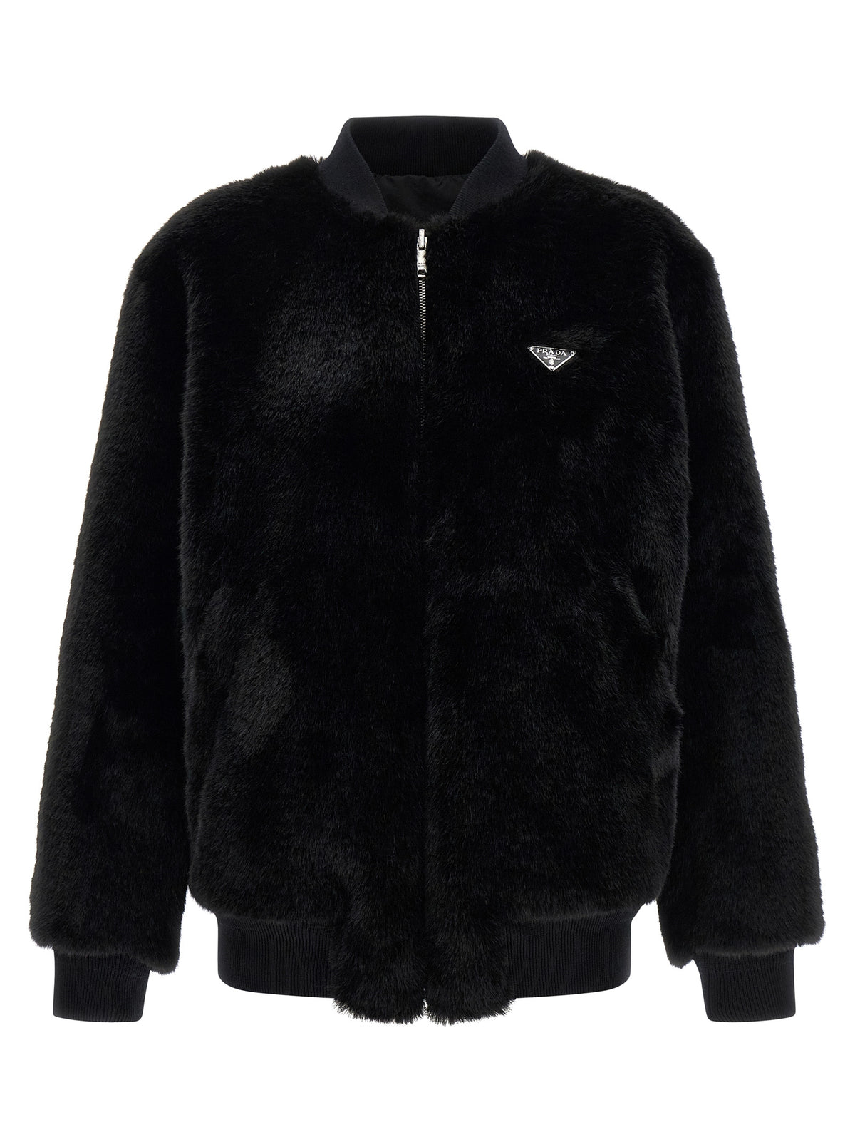 Prada Schwarzer Bomber aus recyceltem Polyamid