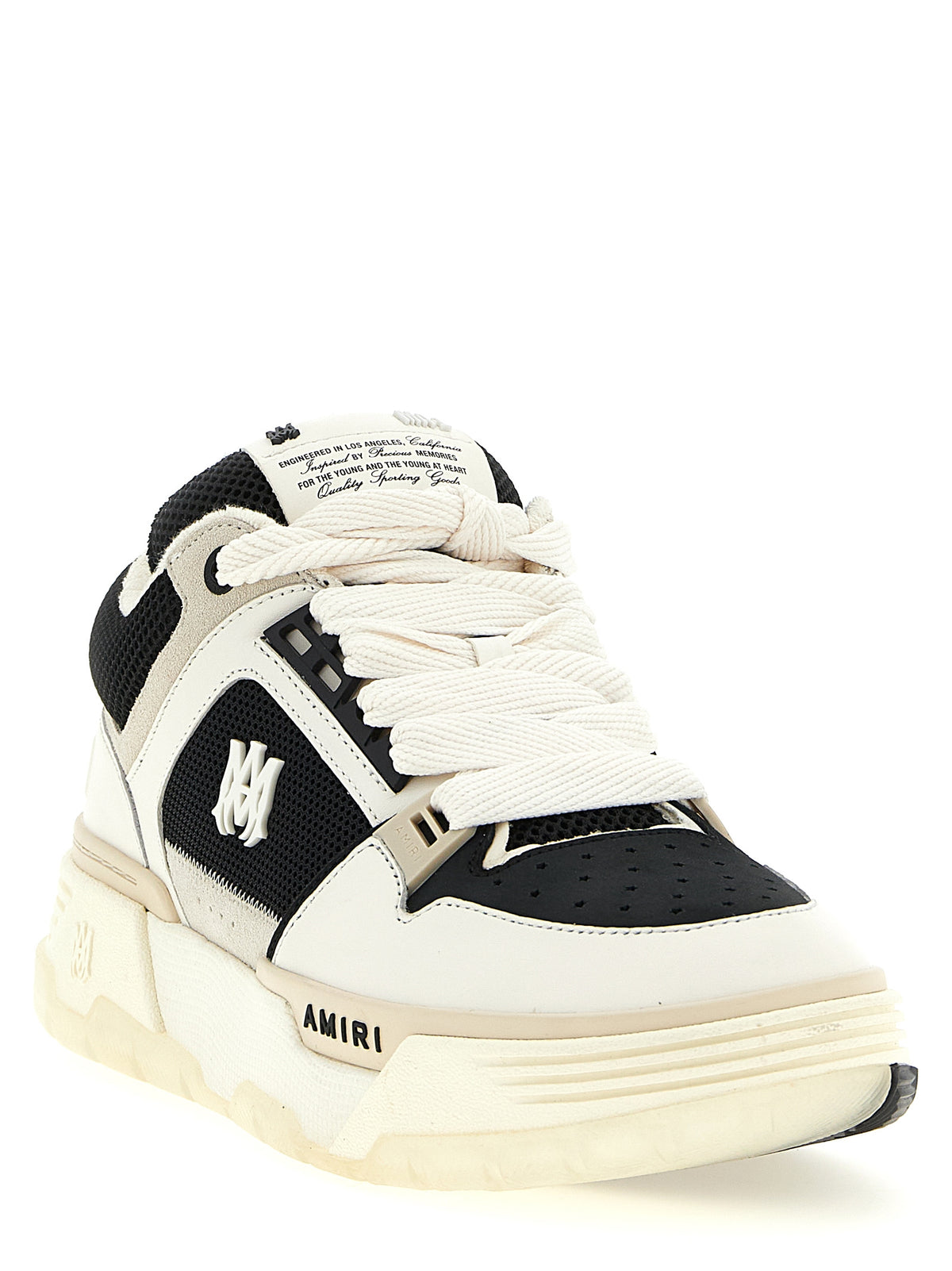Amiri Zweifarbige Kalbsleder-Sneaker im Athletic-Stil