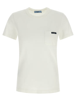 Prada Weißes Baumwoll-T-Shirt