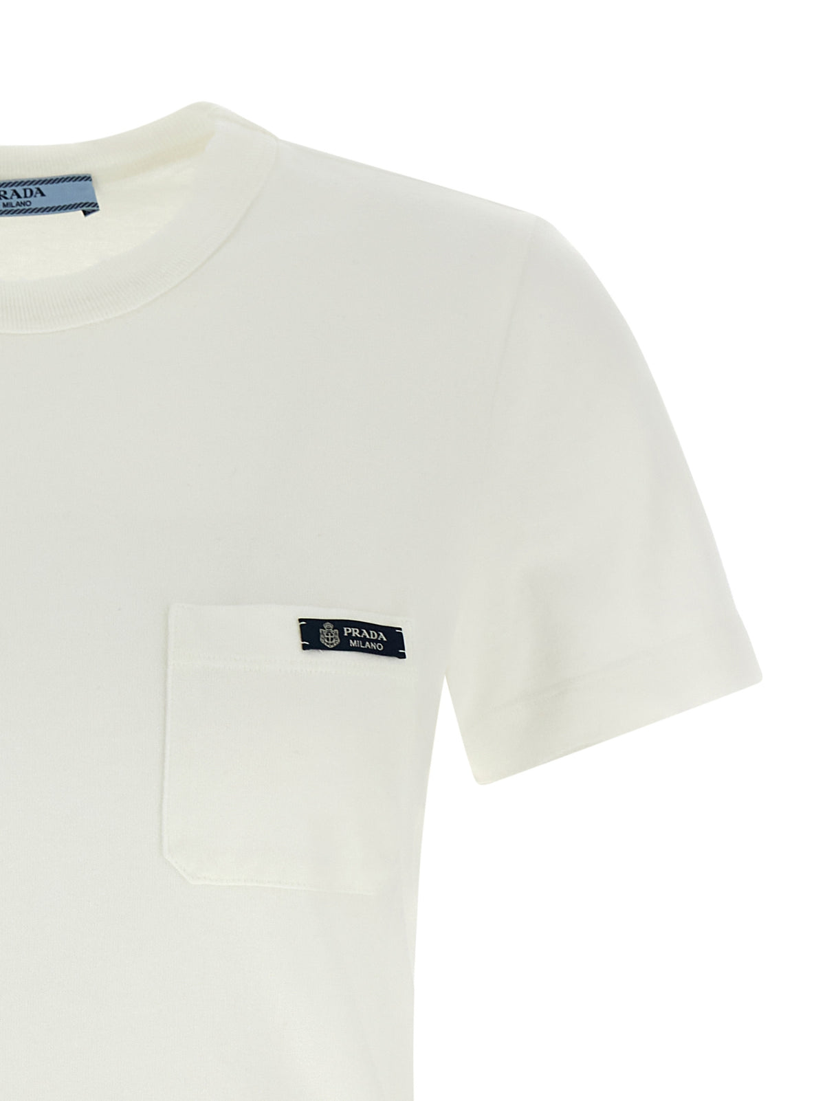 Prada Weißes Baumwoll-T-Shirt