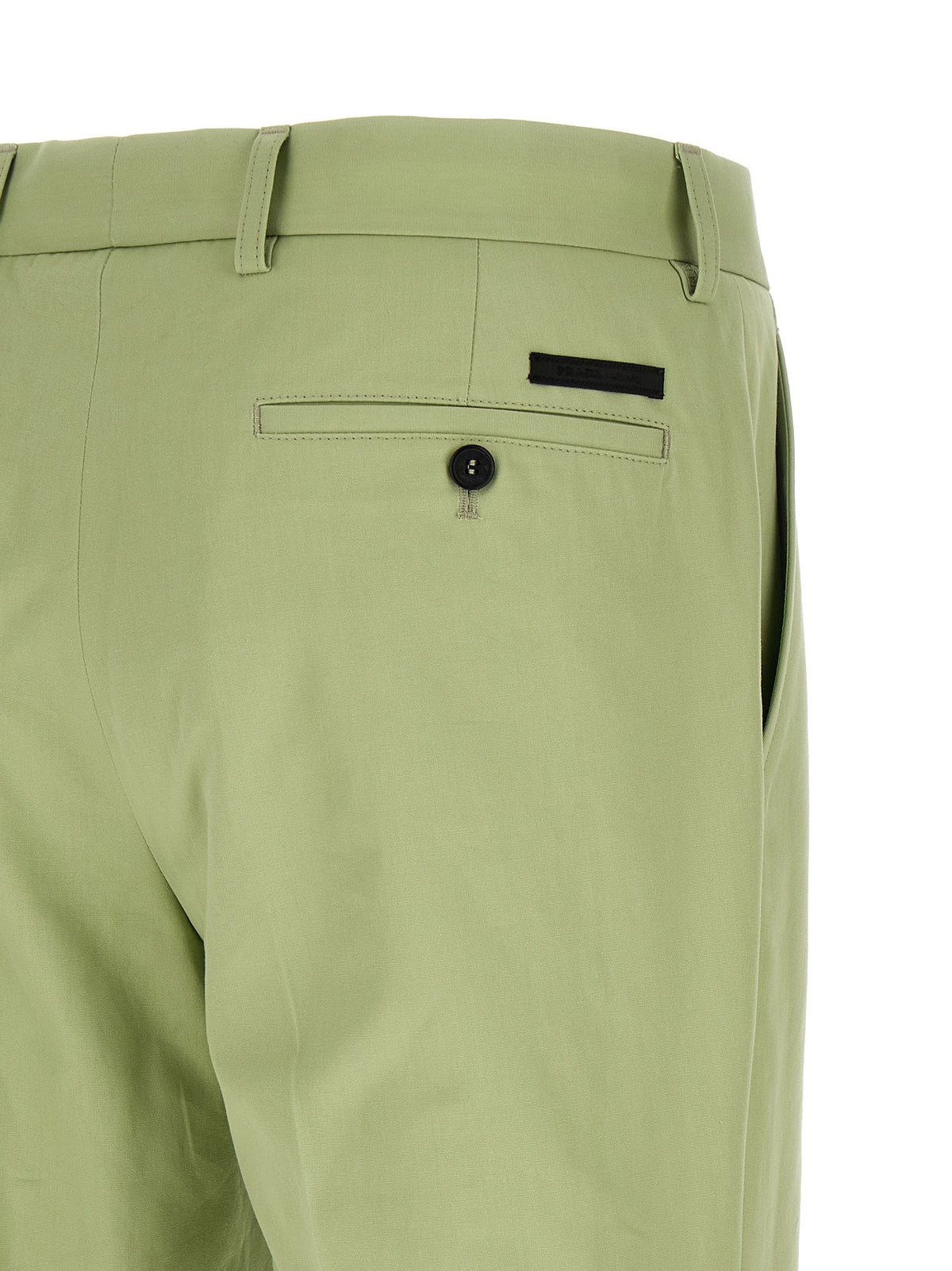 Prada Zweifarbige Baumwoll-Freizeithose