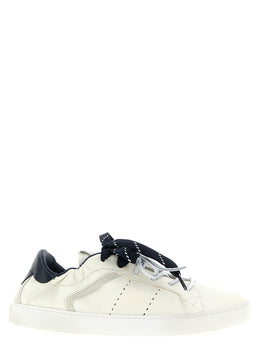 Miu Miu Blaue Kalbsleder Low-Top-Sneaker