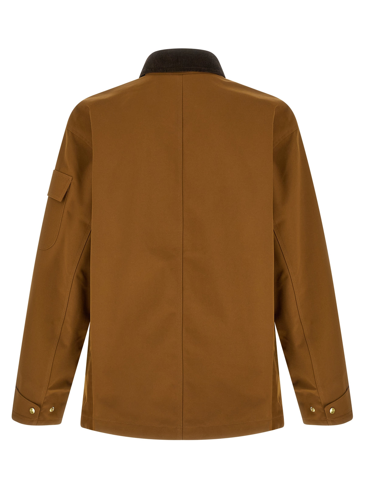Carhartt Wip Braune Nylon-Jacke in voller Länge