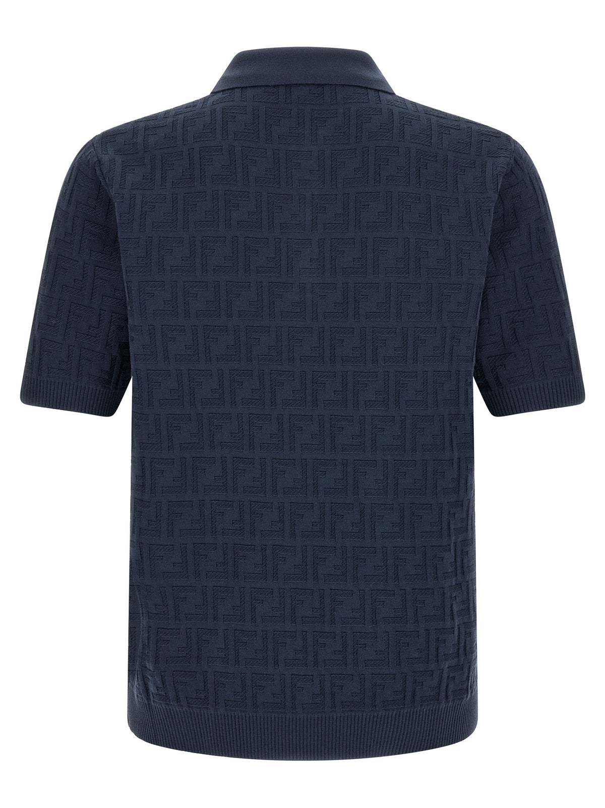 Fendi Blaues Baumwoll-Polohemd