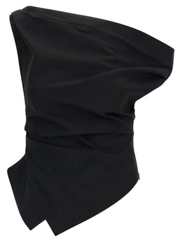 Rohe Schwarze Tanktops aus Viskose