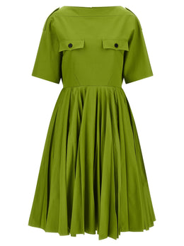 Prada Zweifarbige Baumwoll-Freizeitkleid
