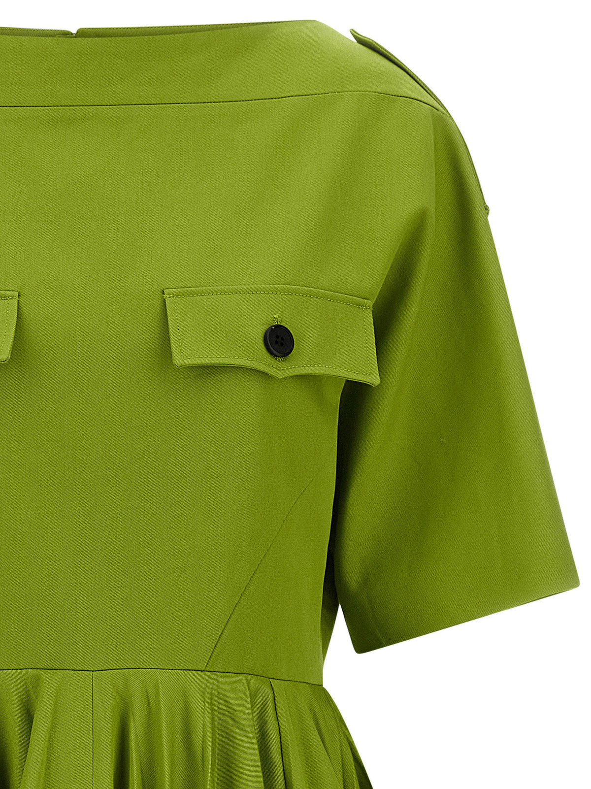 Prada Zweifarbige Baumwoll-Freizeitkleid