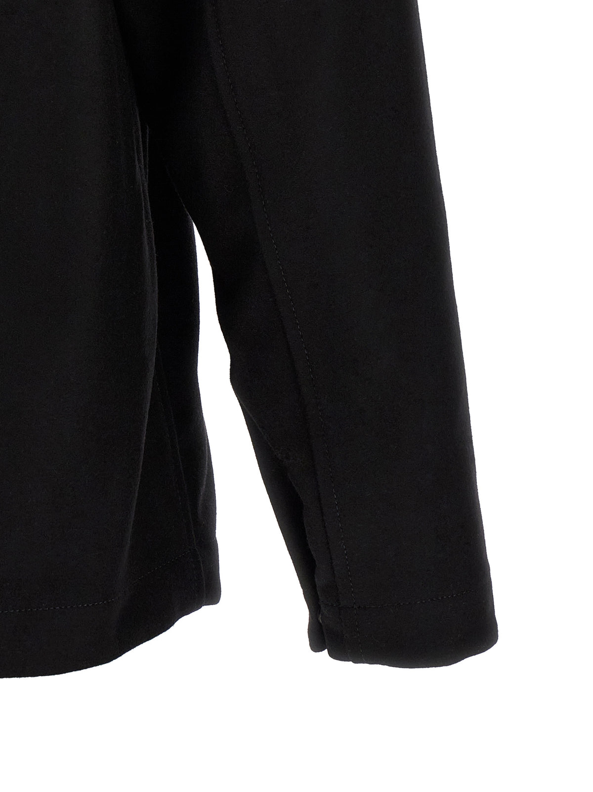 Stone Island Schwarze Bluse aus reiner Schurwolle