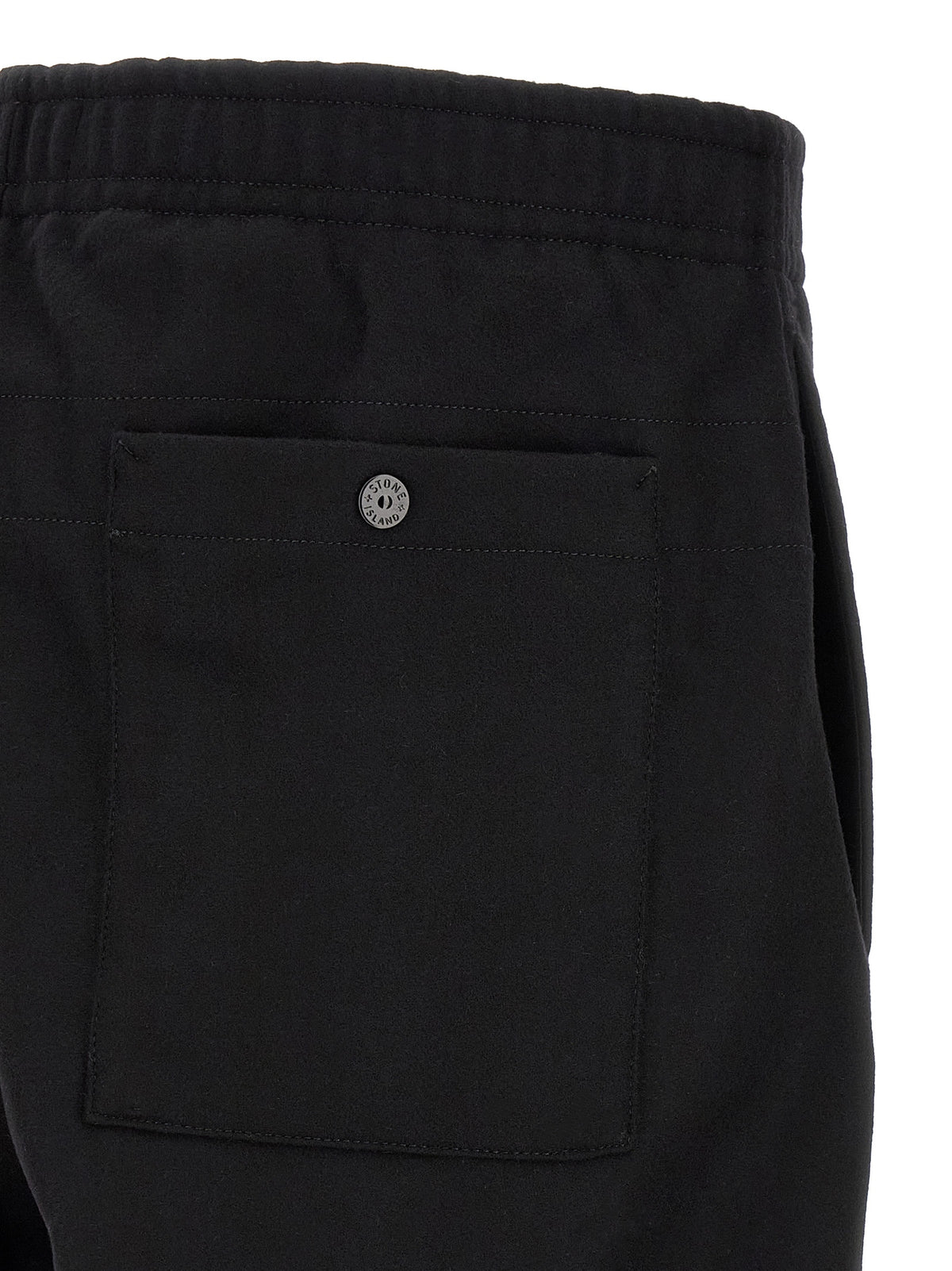 Stone Island Schwarze Cargo-Hose aus reiner Schurwolle