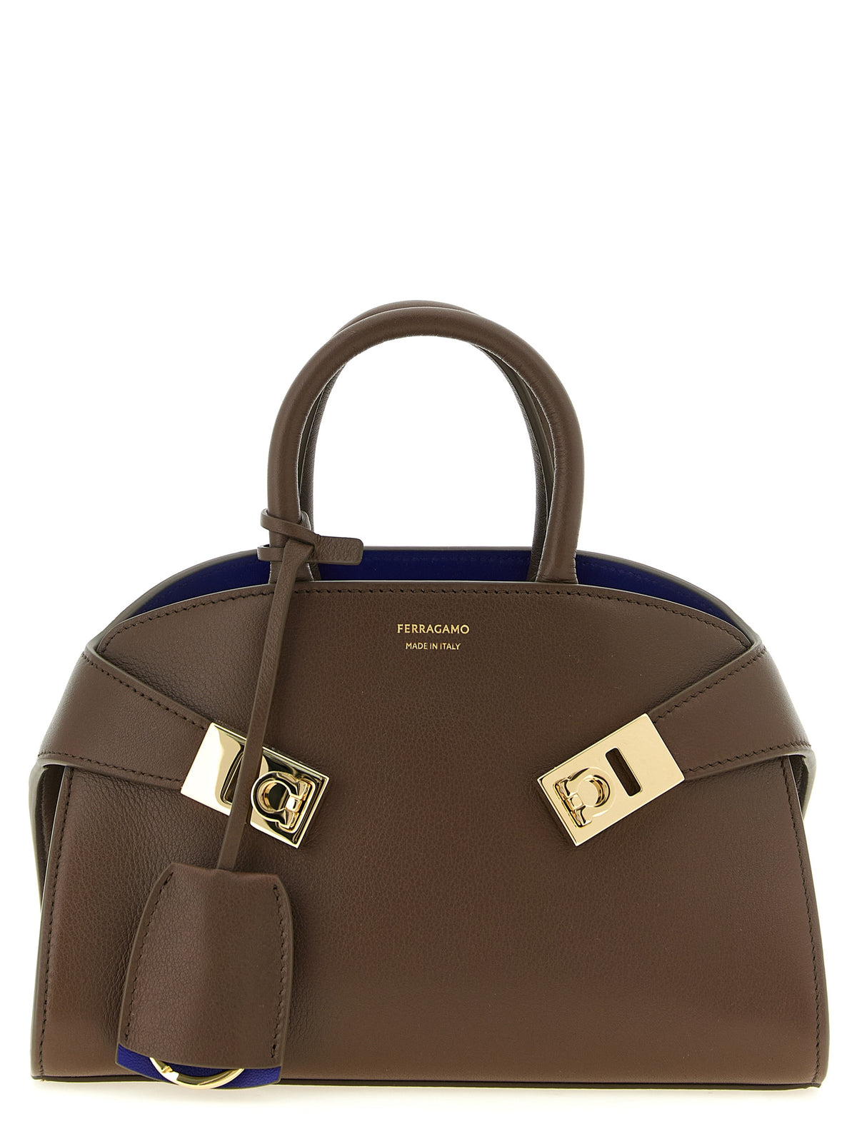 Ferragamo Braune Kalbsleder-Handtasche