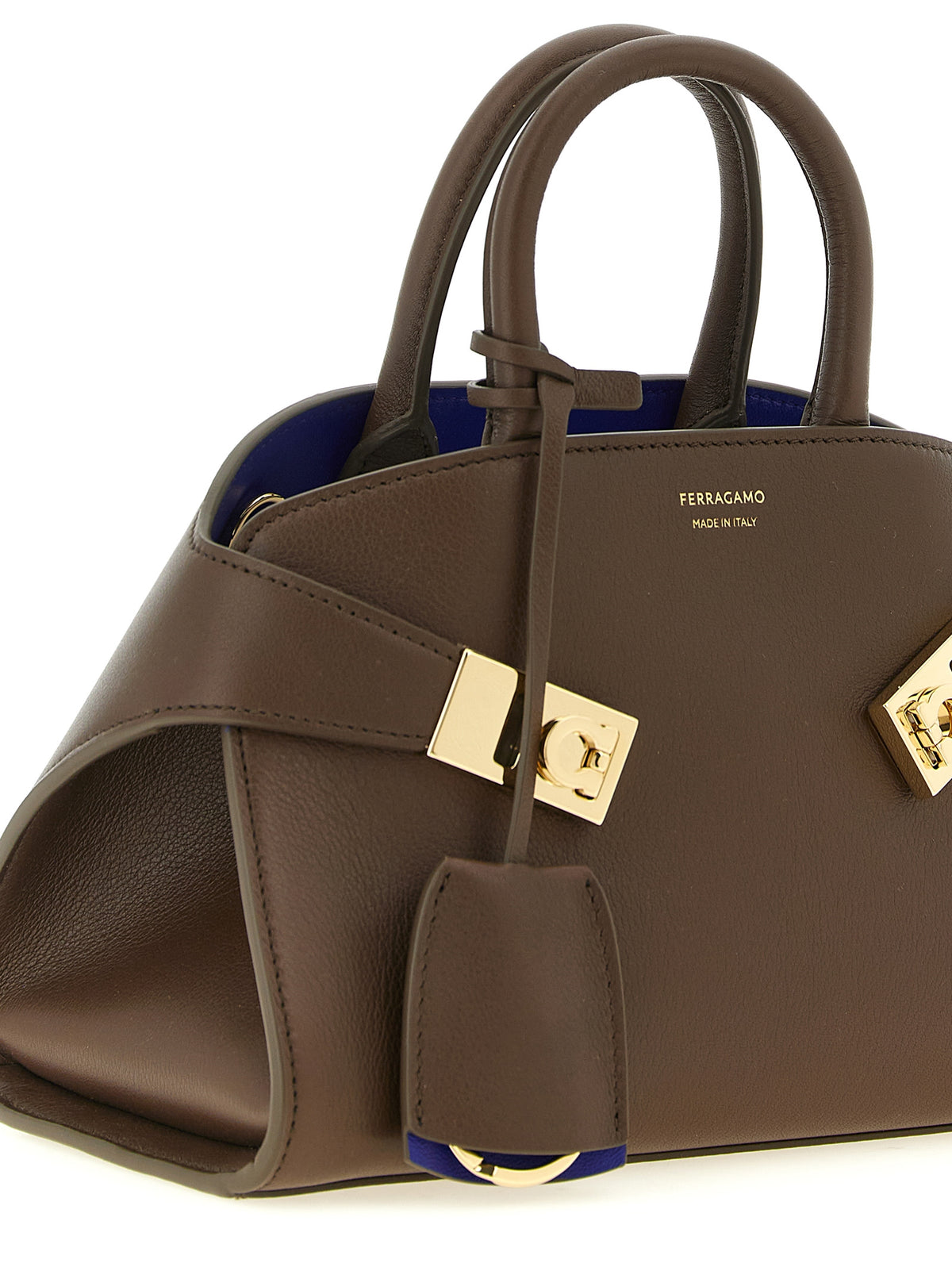 Ferragamo Braune Kalbsleder-Handtasche